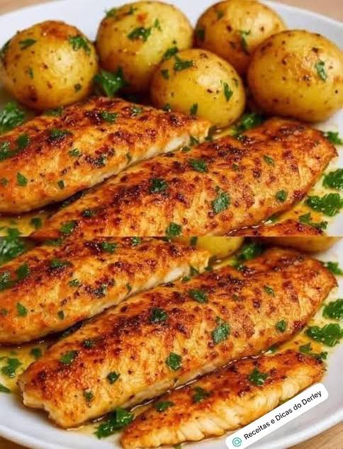 Peixe ao Forno com Batatas